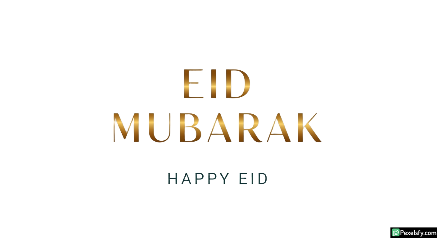Eid Mubarak greeting card isolated on transparent background