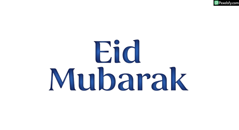 Eid Mubarak greeting isolated on transparent background