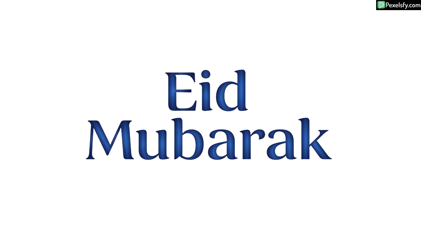 Eid Mubarak greeting isolated on transparent background