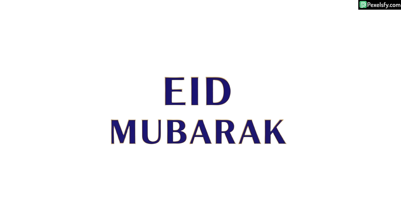 Eid Mubarak greeting text isolated on transparent background (10)
