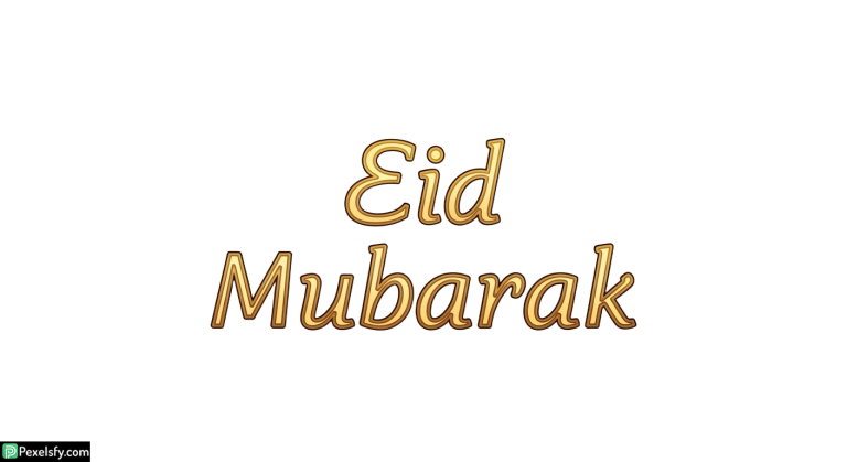 Eid Mubarak greeting text isolated on transparent background (12)