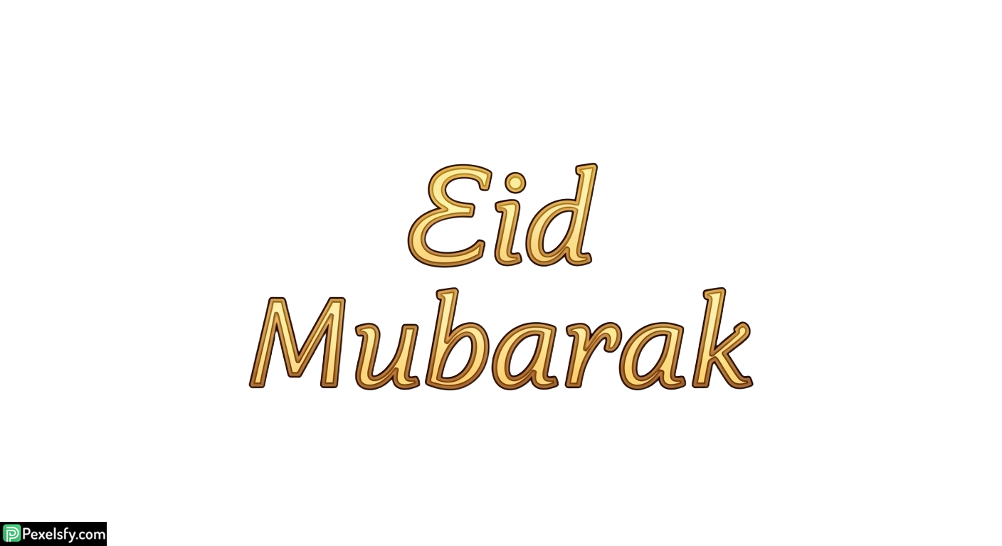 Eid Mubarak greeting text isolated on transparent background (12)