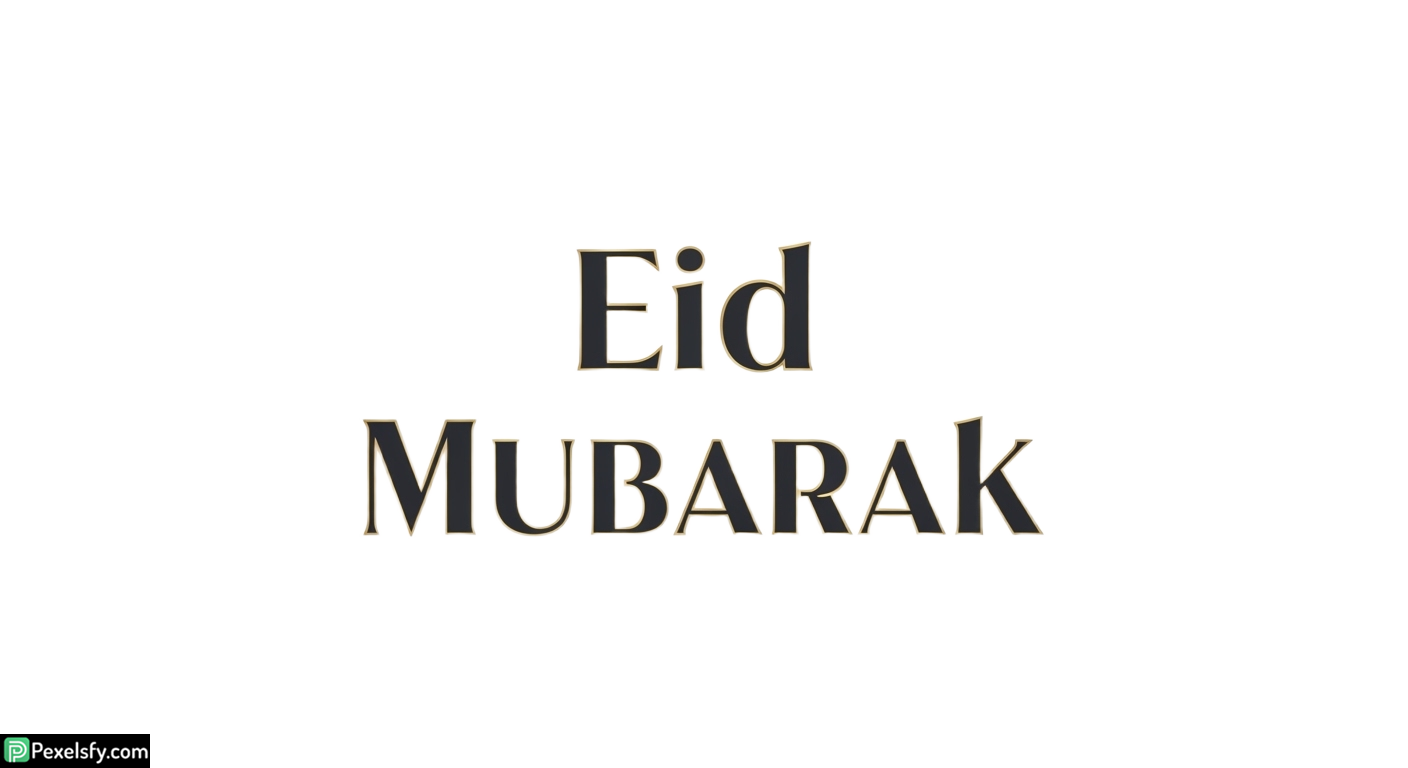 Eid Mubarak greeting text isolated on transparent background (13)