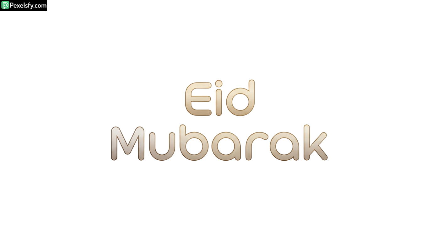 Eid Mubarak greeting text isolated on transparent background (15)