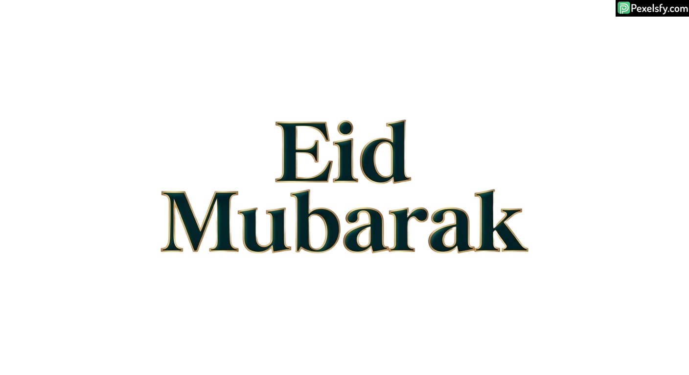 Eid Mubarak greeting text isolated on transparent background (16)