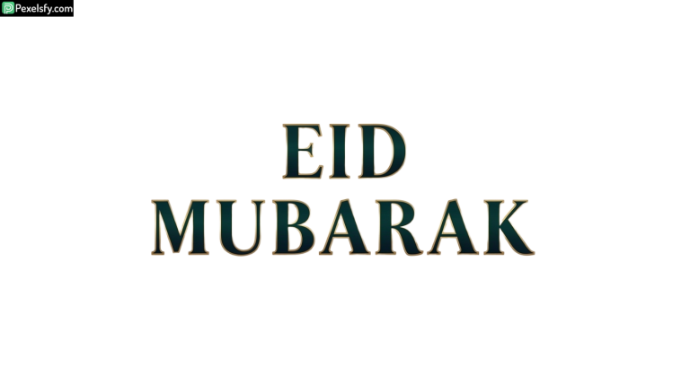 Eid Mubarak greeting text isolated on transparent background (18)