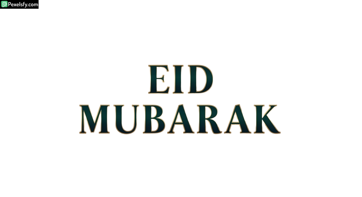 Eid Mubarak greeting text isolated on transparent background (18)