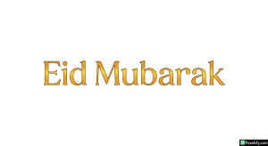 Eid Mubarak greeting text isolated on transparent background (20)