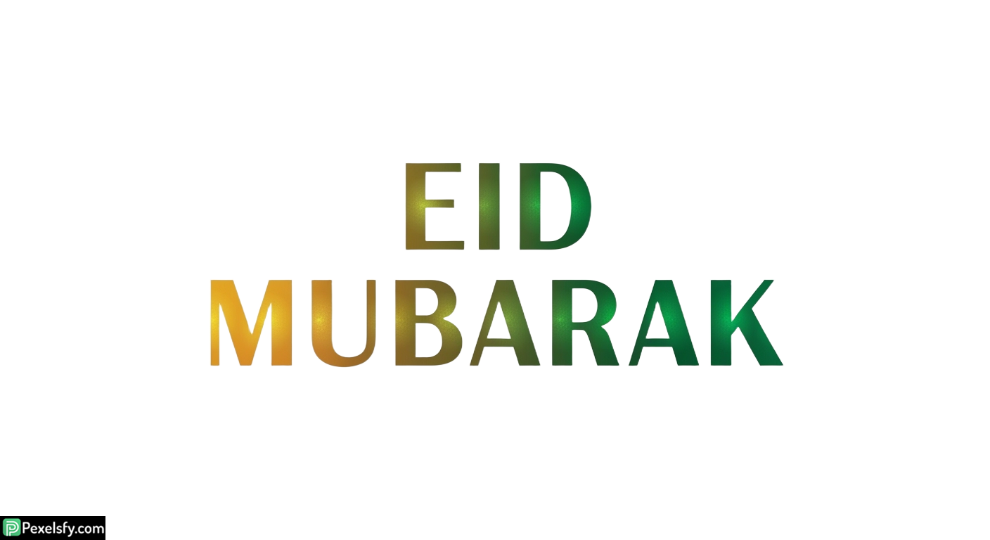 Eid Mubarak greeting text isolated on transparent background (22)