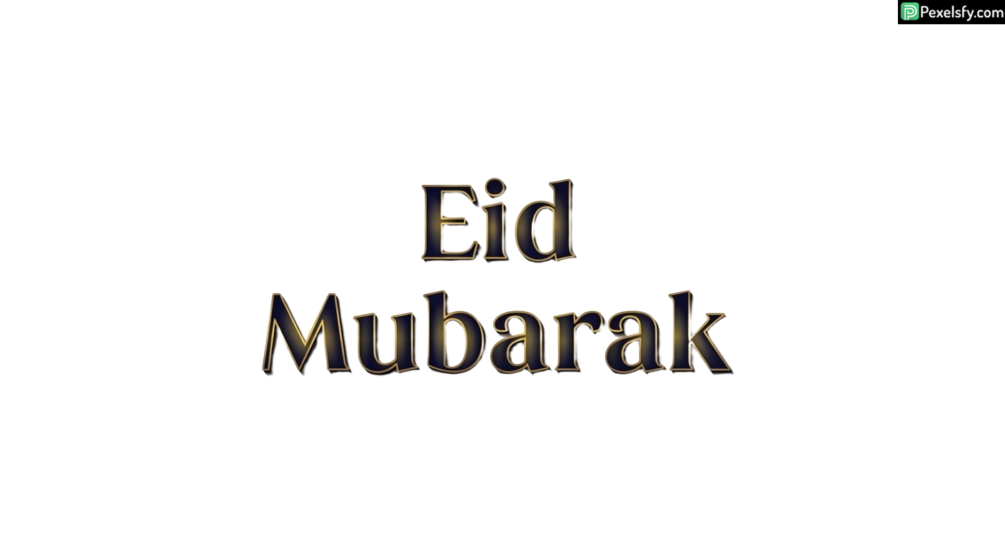 Eid Mubarak greeting text isolated on transparent background (23)