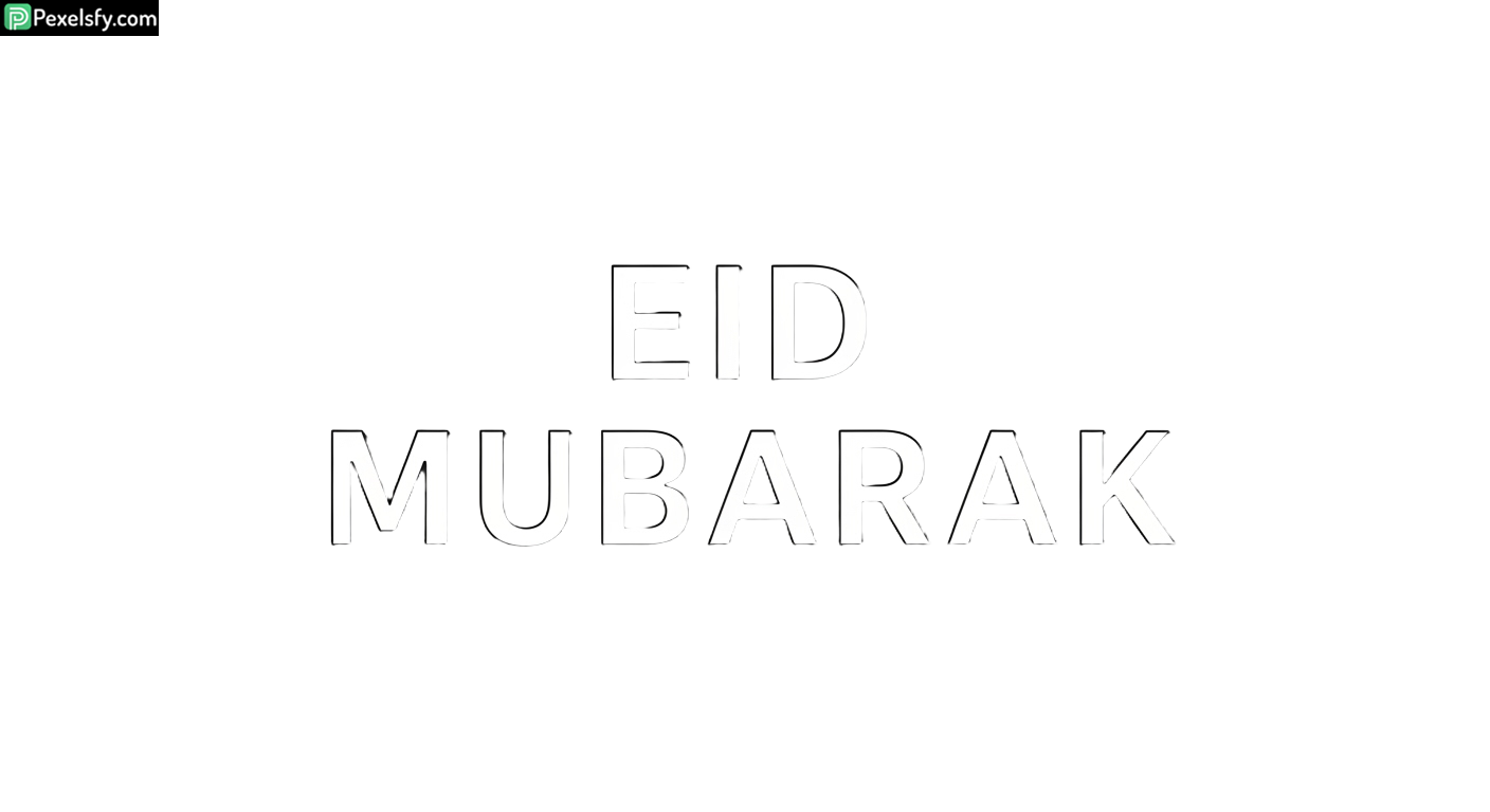 Eid Mubarak greeting text isolated on transparent background (25)