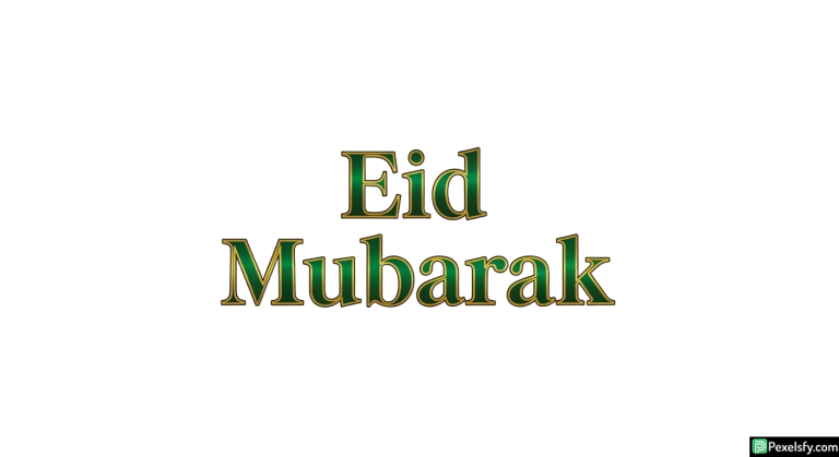 Eid Mubarak greeting text isolated on transparent background (26)