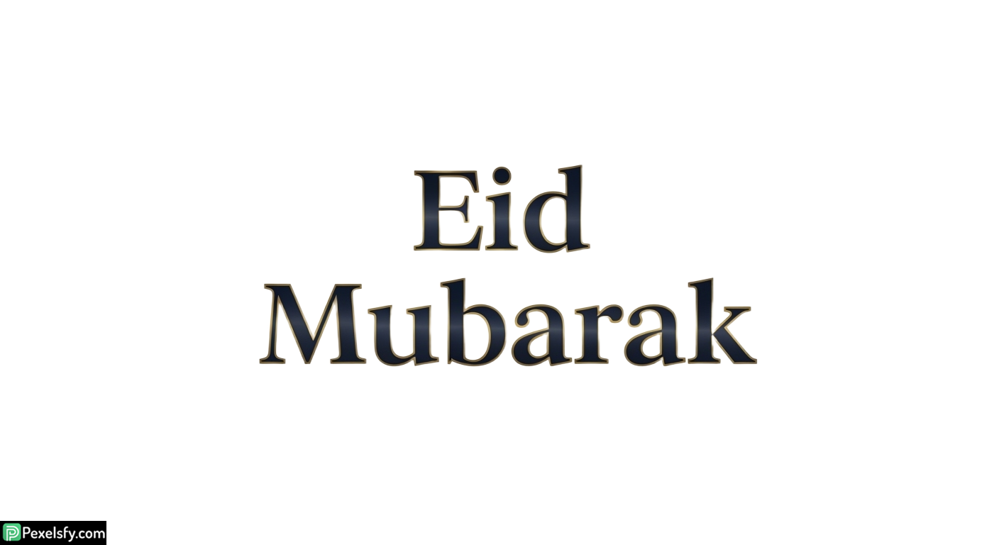 Eid Mubarak greeting text isolated on transparent background (29)