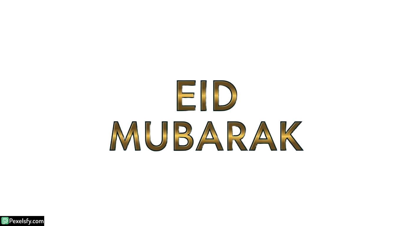 Eid Mubarak greeting text isolated on transparent background (3)