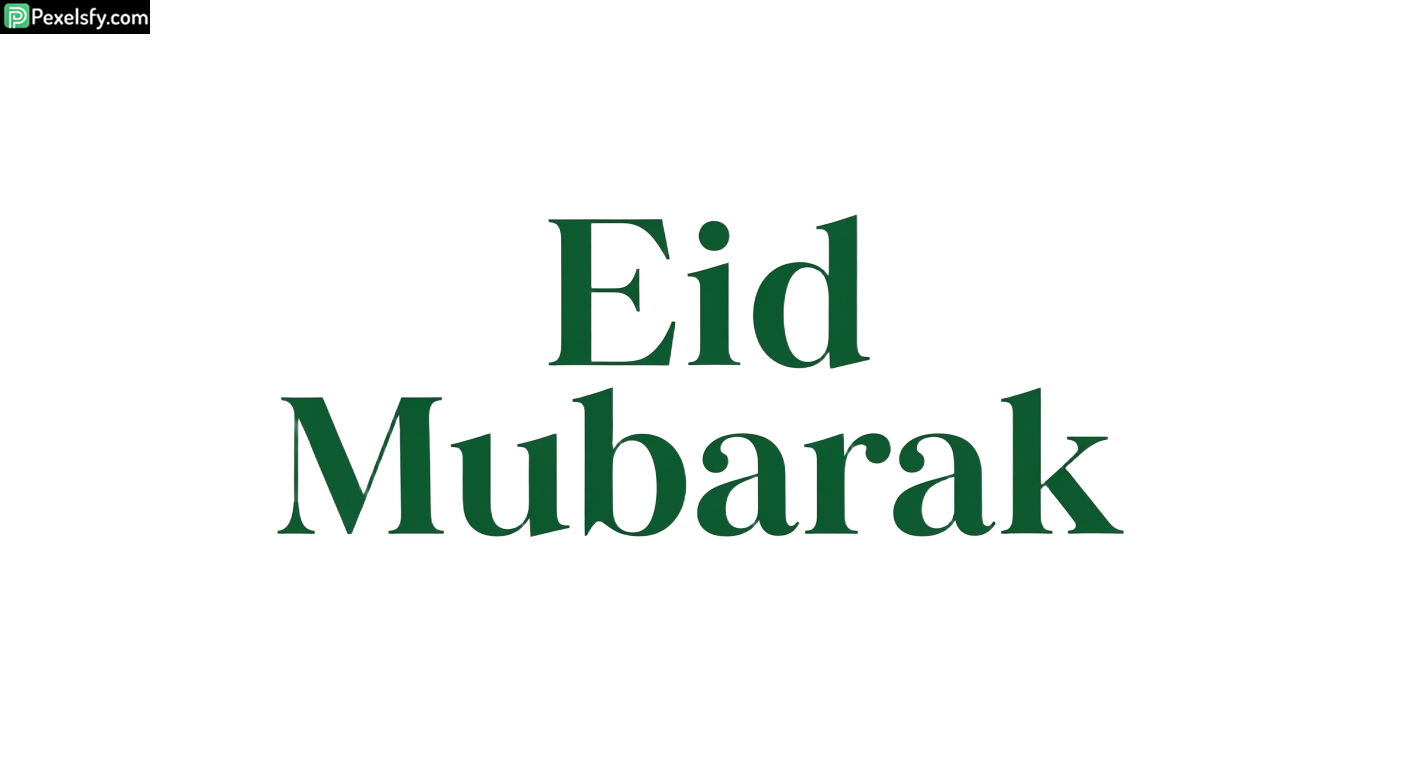 Eid Mubarak greeting text isolated on transparent background (30)
