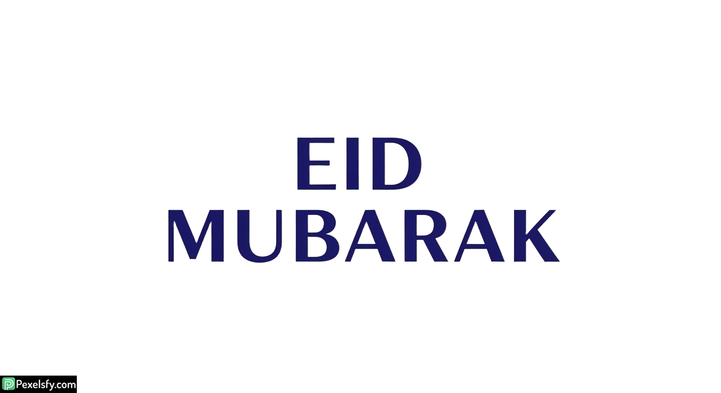 Eid Mubarak greeting text isolated on transparent background (4)