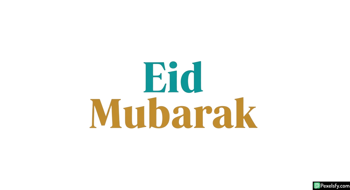 Eid Mubarak greeting text isolated on transparent background (6)