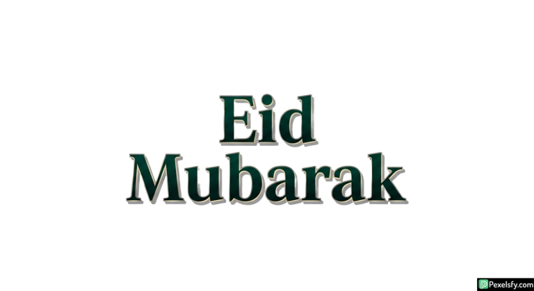 Eid Mubarak greeting text isolated on transparent background (7)