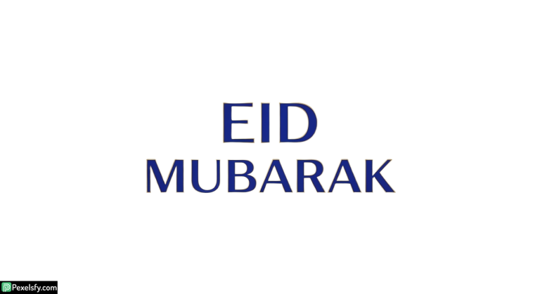 Eid Mubarak greeting text isolated on transparent background