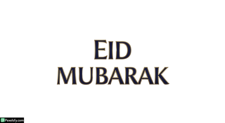 Eid Mubarak greeting text isolated on transparent background (9)