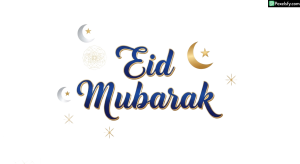 Eid Mubarak greeting with celestial elements isolated on transparent background (1)