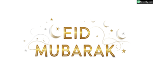 Eid Mubarak greeting with celestial elements isolated on transparent background (2)