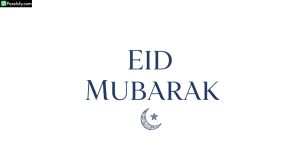 Eid Mubarak greeting with crescent moon isolated on transparent background (7)