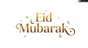 Eid Mubarak greeting with crescent moons isolated on transparent background (1)