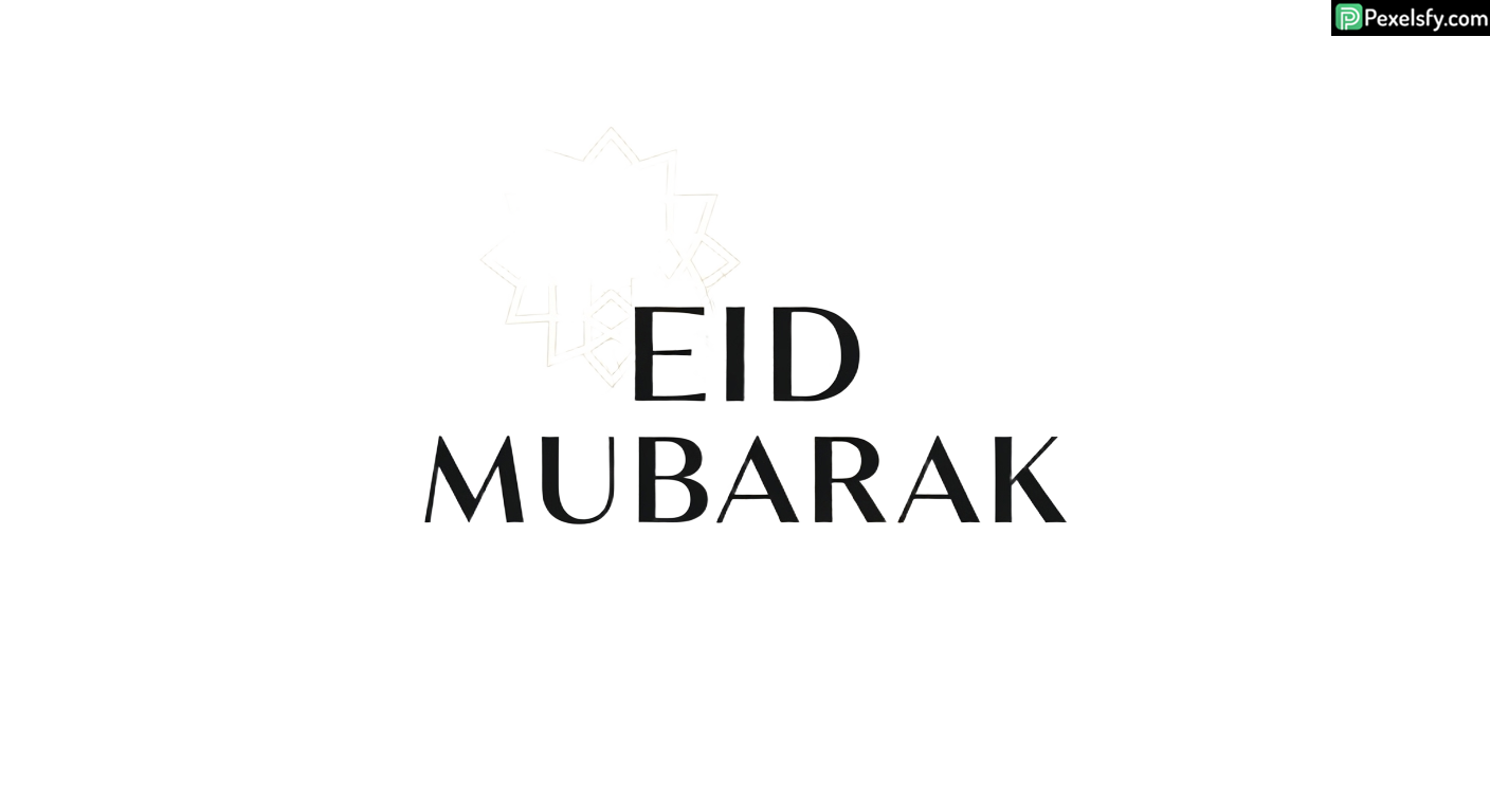 Eid Mubarak greeting with geometric ornament isolated on transparent background (1)