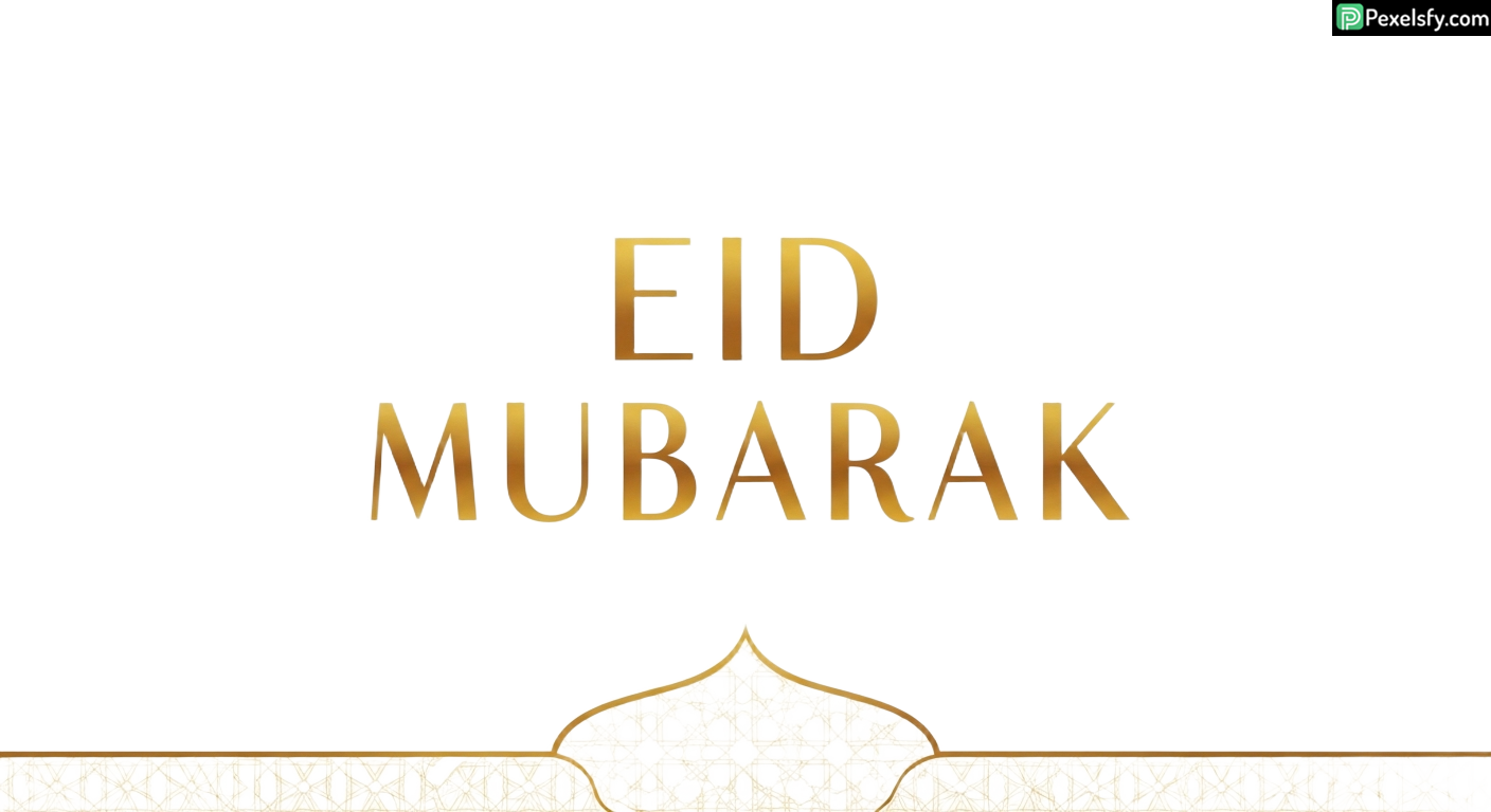 Eid Mubarak greeting with geometric ornament isolated on transparent background (2)