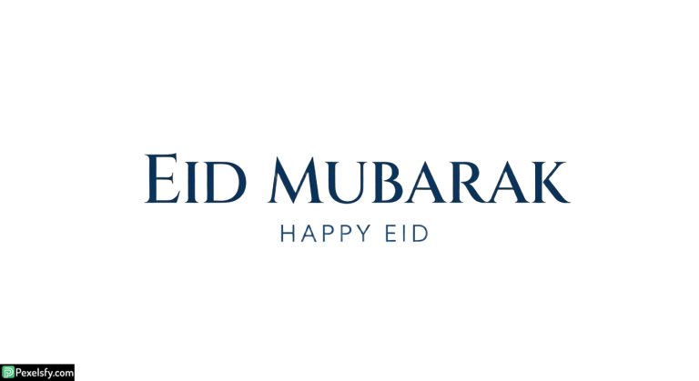 Eid Mubarak greeting with ornamental flourishes isolated on transparent background