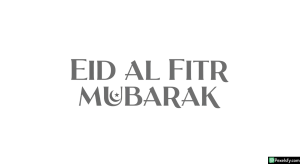 Eid al Fitr Mubarak Typography isolated on transparent background (1)