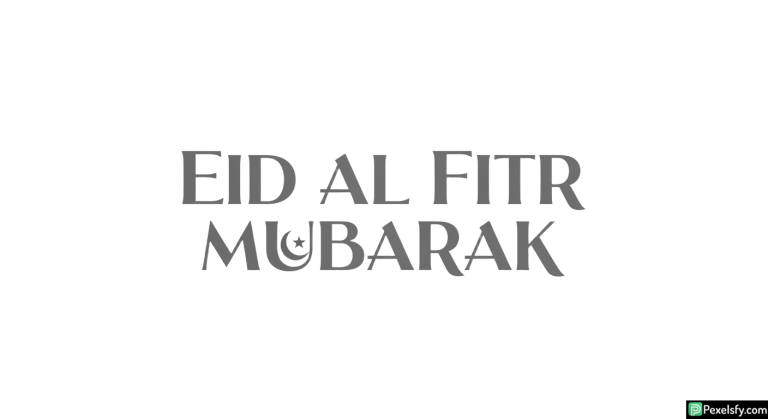 Eid al Fitr Mubarak Typography isolated on transparent background (1)