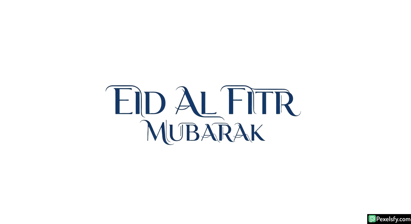 Eid al Fitr Mubarak calligraphy isolated on transparent background (11)