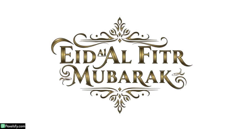Eid al Fitr Mubarak calligraphy isolated on transparent background (5)