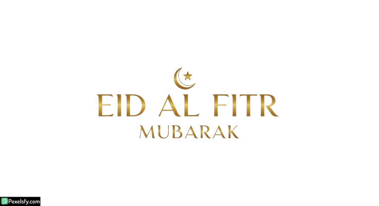 Eid al Fitr Mubarak golden calligraphy isolated on transparent background (1)