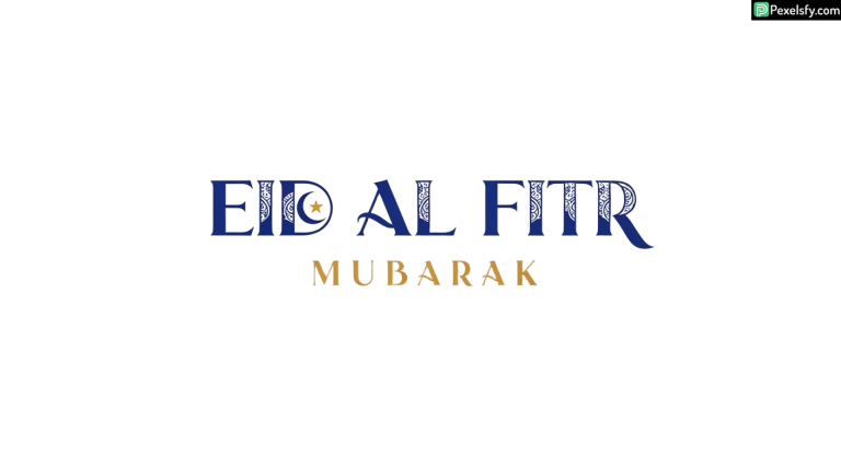 Eid al Fitr Mubarak greeting calligraphy isolated on transparent background (1)