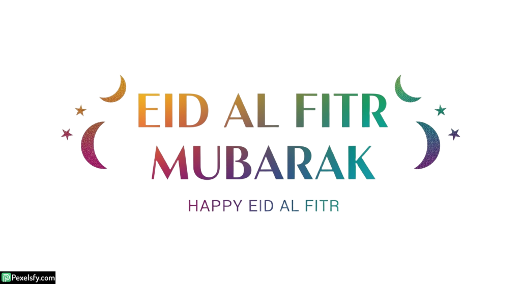 Eid al Fitr Mubarak greeting card isolated on transparent background (2)