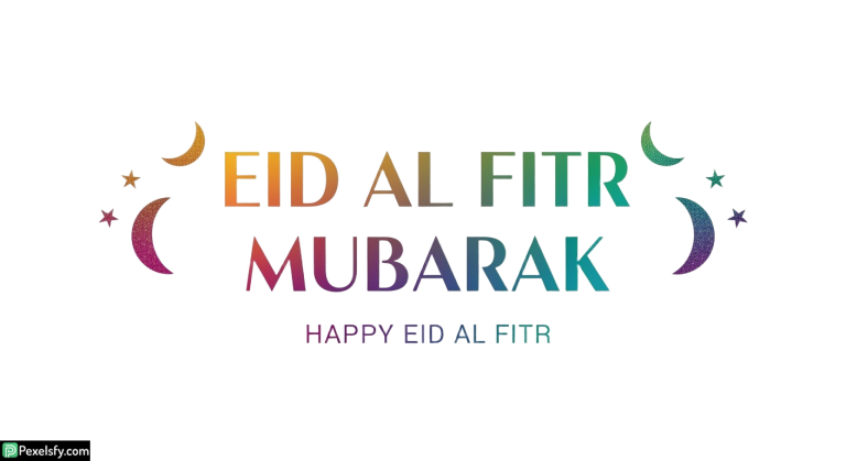 Eid al Fitr Mubarak greeting card isolated on transparent background (2)