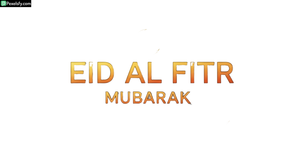 Eid al Fitr Mubarak greeting card isolated on transparent background (4)