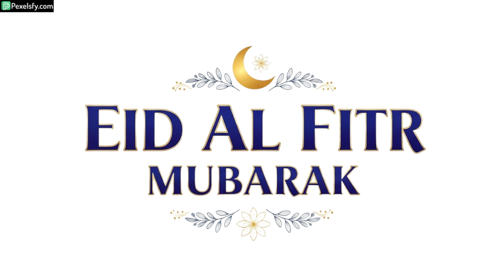 Eid al Fitr Mubarak greeting card isolated on transparent background (5)