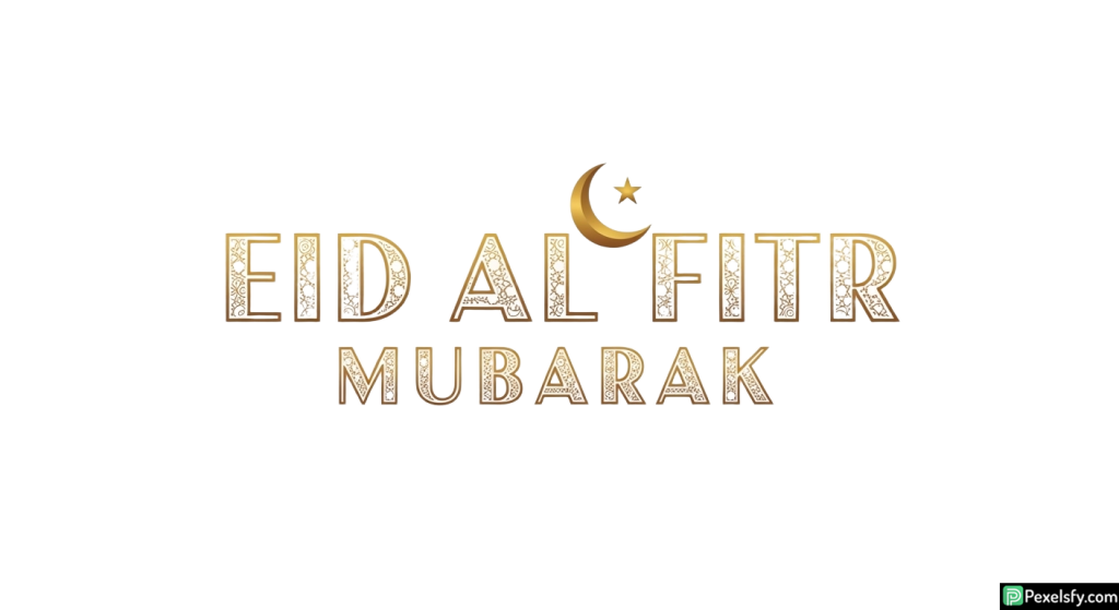 Eid al Fitr Mubarak greeting isolated on transparent background (10)