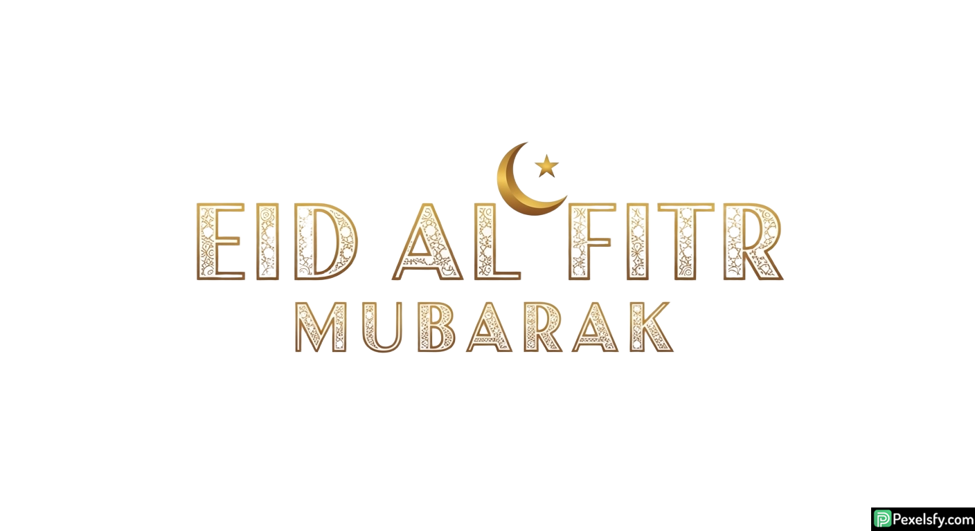 Eid al Fitr Mubarak greeting isolated on transparent background (10)