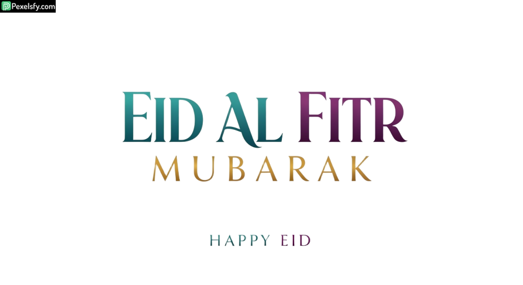 Eid al Fitr Mubarak greeting isolated on transparent background (12)