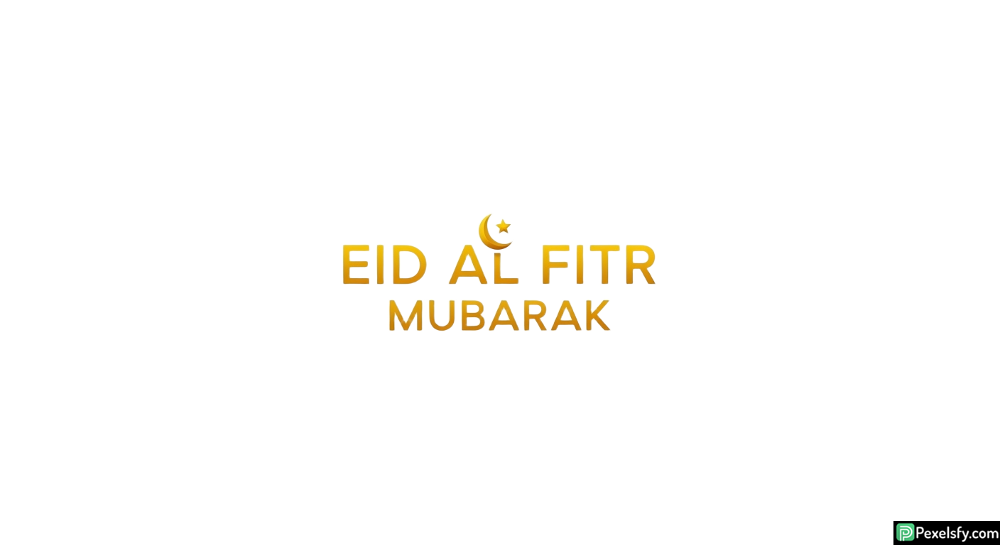 Eid al Fitr Mubarak greeting isolated on transparent background (15)