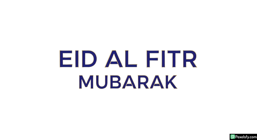 Eid al Fitr Mubarak greeting isolated on transparent background (2)