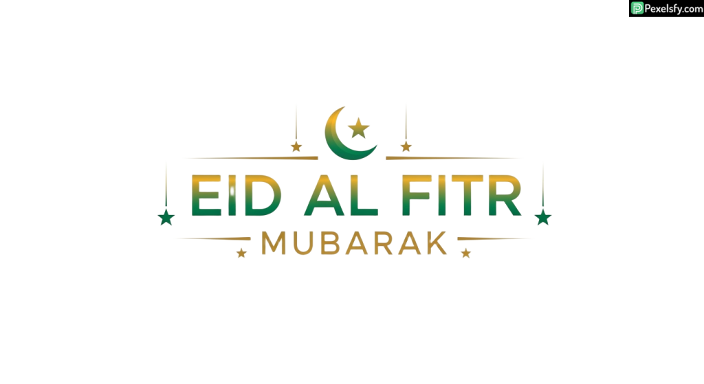 Eid al Fitr Mubarak greeting isolated on transparent background (24)