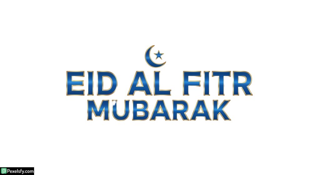 Eid al Fitr Mubarak greeting isolated on transparent background (28)