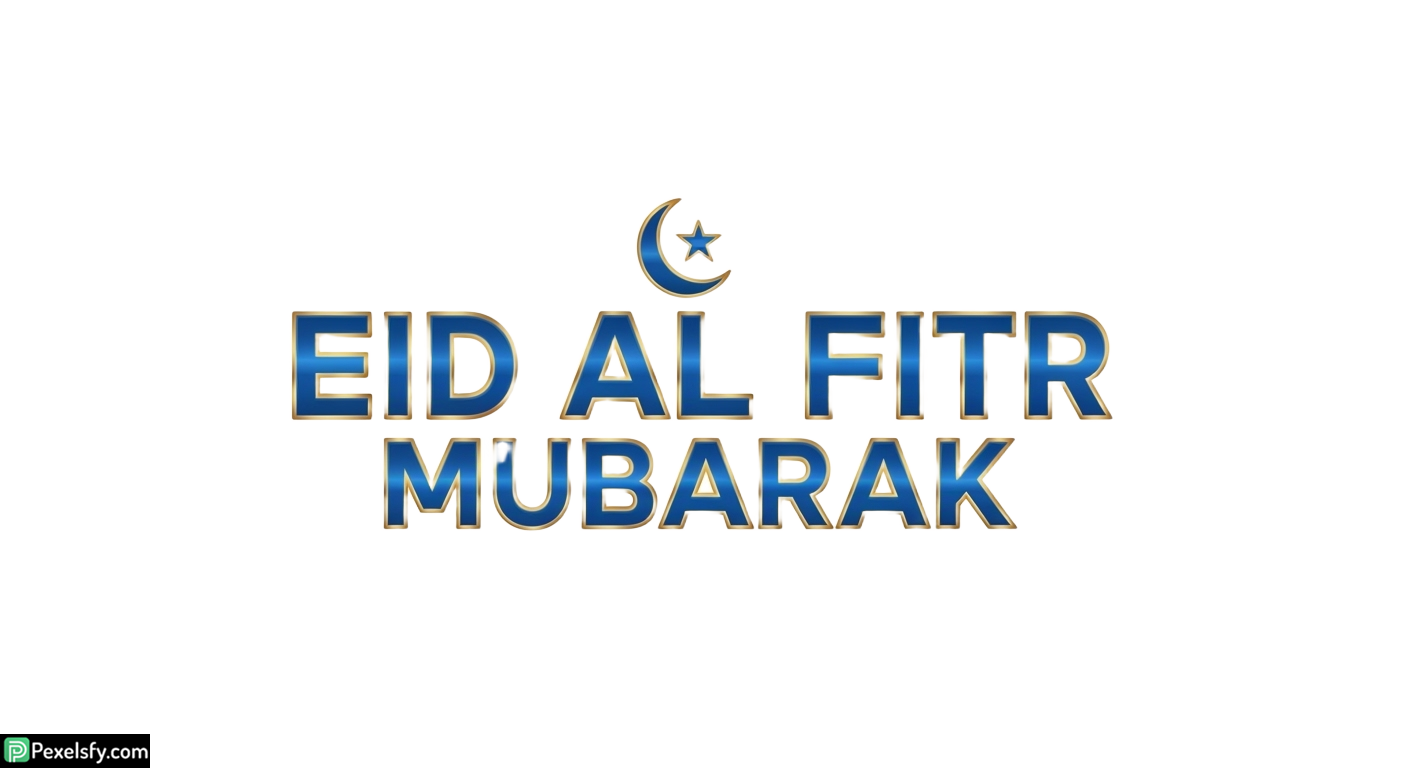 Eid al Fitr Mubarak greeting isolated on transparent background (28)