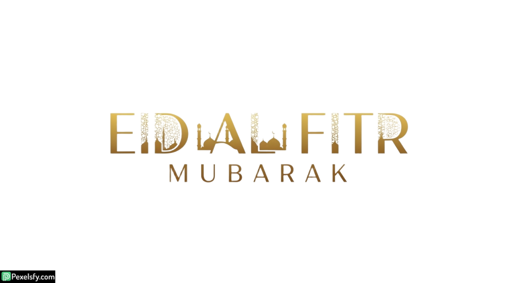 Eid al Fitr Mubarak greeting isolated on transparent background (39)
